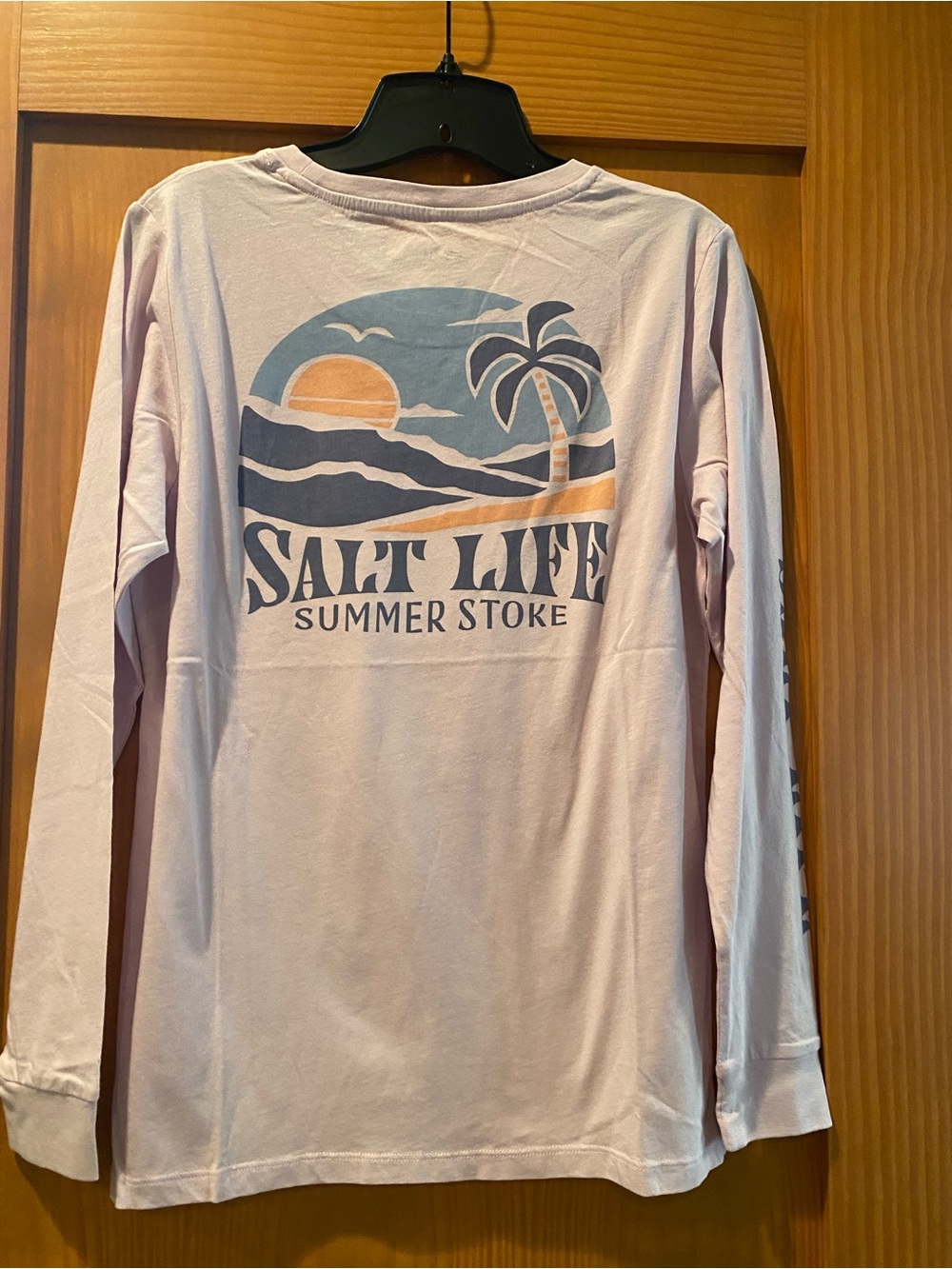 Salt Life Womenโs Summer Stoke Lilac Purple L/S T-Shirt NWT S